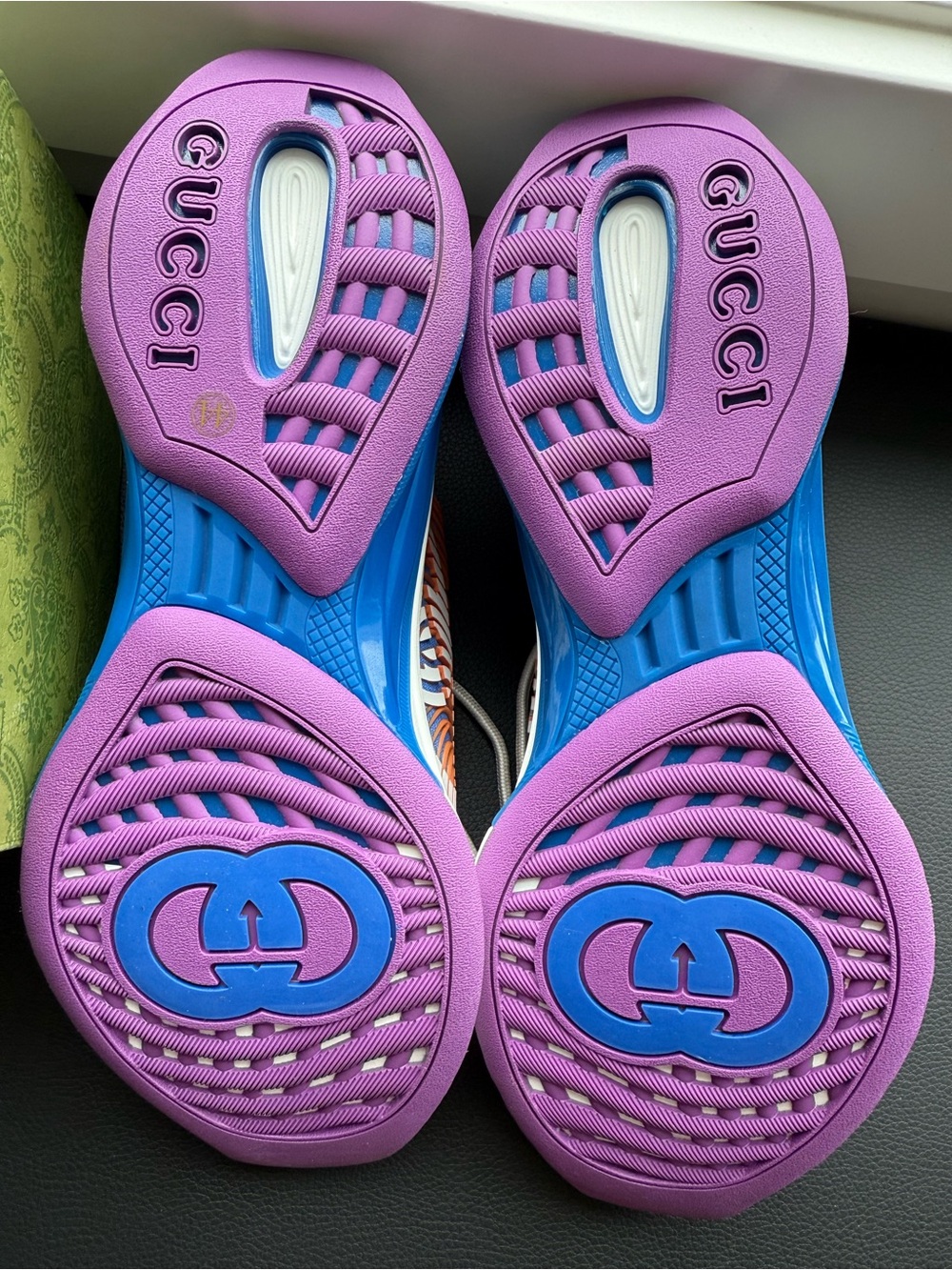 Gucci Purple and Blue Logo-Accent Men’s Sneakers